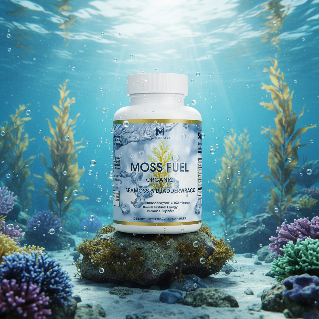 Moss Fuel - Sea Moss Capsules (60) – Irish Moss + Bladderwrack + Burdock Blend